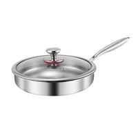 Arroopu Nonstick Frying Pan with Lid - Titanium Alloy Nonstick Pan for Cooking - Cooking Utensils Pots with Lid for Induction Electric Stove Home Kitchen Egg Omelette Camping Apartment