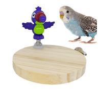 Arroopu Parrot Stand | Chewable Parrot Perches for Large Birds | Wooden Anti-Slip Toy Enrichment Playground for Chicken Macaw Pigeon Indoor Outdoor