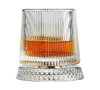Arroopu Rotating Crystal Whiskey Glasses, Rotatable Old Fashioned Crystal Whiskey Glass, Revolving Cocktail Glass with Stable Decoupled Base Present for Birthdays, Holidays, Father's Day