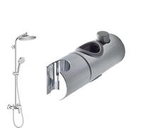 Arroopu Shower Head Holder, 24mm 25mm Shower Head Holder Replacement, Rail Head Bracket Holders, 360° Adjustable Slide Bar Showers Rail Rod Clamp Holders, Riser Rail Bracket Slider For Bathroom