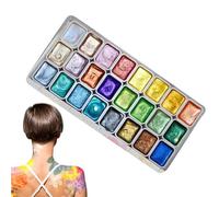 Arrovarp 1 Set Of Pearlescent Watercolor Set | Meta-llic Watercolor Paint Set, Glitter Watercolour Solid Paint Box, Pearlescent Watercolor Paint Set Palette For Artists And Painting Lovers