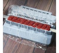 Arrovarp 12.7x29x9cm Barbecue Skewers Press Kebab Maker, Gray ABS Manual Kebab Press, Reusable BBQ Kabob Mould, Skewer Maker Grill