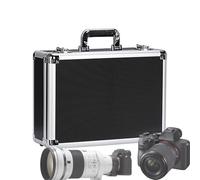Arrovarp 25.5x16.5x9.5cm Aluminum Storage Box, Large Hard Aluminium Flight Case, Square Camera Photography Carry Storage Tool Box, Multipurpose Tool Box For Computer Accessories, Jewelry