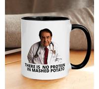 Arrovarp 400ml Humorous Doctor-Theme Drinking Cup, Motivational Mug, Funny Weight Loss Mug, Ceramic Drinking Cup with Ergonomic Handle, Microwave Safe Coffee Mug, Mug Dr Now Why You Eat So Much