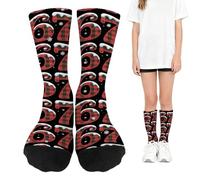 Arrovarp 67 Baseball Socks, 40x9.5cm Polyester 67 Meme Ice Cream Socks, Funny Meme Crew Sock For Boys Girls, Christmas Novelty Ice Cream Six Seven Crew Sock For Women Men Christmas Hiking Travel