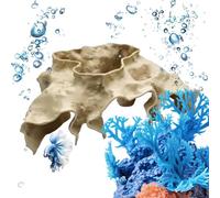 Arrovarp Aquarium Breeding Cave | Realistic Stable Hiding Hole Tunnel,Aquarium Underground Cave | for Beginners Betta Freshwater Aquatic Underwater Hiding Resting Fishing Home