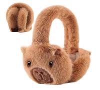 Arrovarp Capybara Winter Ear Muffs, 18.5×13CM Children's Winters Plush Foldable Ear Muffs, Plush Capybara Warmers, Warm Ears Covers, Ears Muffss For Winter Kids Head Circumference 54-58cm