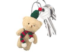 Arrovarp Christmas Keychain Plush 4.7Inch Cute Soft Bear Decoration | Stuffed Christmas Doll Pendant for School Travel Daily Commuting Car Keys Backpacks Bags