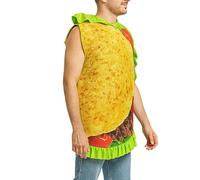 Arrovarp Food Costume - Halloween Mexican Burrito Cosplay Party Fun Outfit,Party Supplies for Dress up Events Birthday Friends Men Carnival Holiday Adults Mardi Gras Photoshoot School