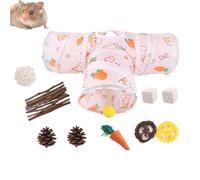 Arrovarp Hamster Tunnels - Foldable Interactive Pet Tunnel,Rabbit Supplies For Burrowing Nesting Cuddle Sleeping Travel Foraging Play Hiding Exercise Climbing