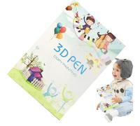 Arrovarp Painting Book 3D Printing Pen - 3D Printed Painting Stencils,Reusable 40 Patterns Template with 2 Clear Plates, Drawing Stencils for Children