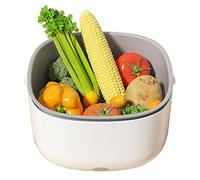 Arrovarp Pp Fruit Vegetable Purifier | Ultrasonic Vegetable Cleaner Machine | Double Layers Fruit And Veg Wash Basket | Fruit Vegetable Purifier Ultrasonic Fruit And Vegetable Cleaner Fruit