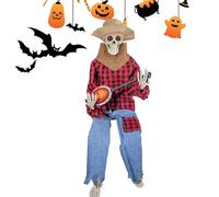 Arrovarp Skeleton Halloween Prop,Halloween Decoration Banjo - Cowboy Skeleton Statue, Creepy Prop, Ornament for Indoor, Outdoor
