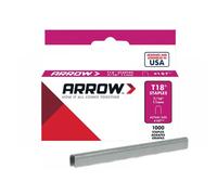 Arrow Staples T18 Box 1000 - 7/16 in, Silver