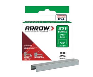 Arrow A215 Jt21 T27 Staples 8mm ( 5/16In) (Box 5000) Arrjt21516