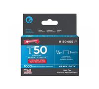 Arrow Fastener Co. .25in. T50 Stainless Steel Staples 504SS1