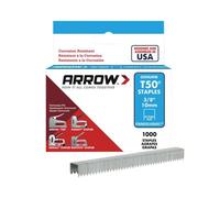Arrow T50 Stainless Steel Staples Size: 3/8" - 10mm Pack: 1000