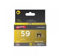 Arrow Insulated Staples T59 – 6 x 8 mm (1/4" x 5/16") Black – Box of 300