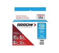 Arrow ARRT5012SS T50 Staples Box 1000 - Stainless Steel 508SS 12mm 1/2in