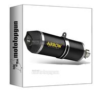 arrow exhaust + link-pipe homologated open race-tech black aluminium with carby end cap compatible with ktm 690 enduro r 2024 mototopgun