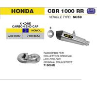 Arrow Exhaust silencer & Joint for stock collectors Honda CBR 1000 RR 14-16