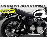 Arrow Exhaust Tips Racing Nichrom Dark Triumph Bonneville T120 2016-2018