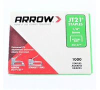 Arrow Fastener 214 6 Pack 1/4in. JT21 Light Duty Staple, 1,000 Staples per Pack