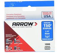 Arrow Fastener Co. .25in. T50 Stainless Steel Staples 504SS1