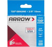 Arrow Staples T50 3/8"- 10mm (Box Of 1250)