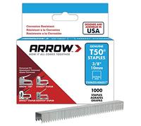 Arrow T50 Stainless Steel Staples Size: 3/8" - 10mm Pack: 1000