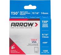 Arrow T50 Staples Size: 9/16" - 14mm Pack: 1250