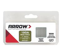 Arrow Fastener BN1816BCS 1-Inch Brad Nails, 18-Gauge, Brown, 25mm Head Pack 2000