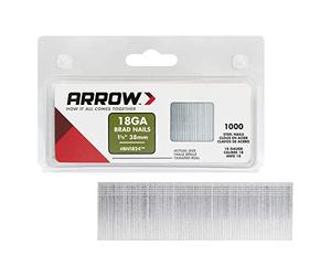 Arrow Fastener Co Inc BN1824CS Genuine 1-1/2-Inch 38mm Brad Nails, 1,000-Pack