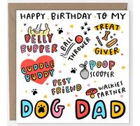 Arrow Gift Co - Dog Dad Birthday Card, My Best Friend, My Treat Giver, My Belly Rubber, Funny Birthday Card from The Dog