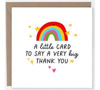 Arrow Gift Co - Just A Little Card To Say A Big Thank You - Thank You Card - For Teacher, Mum, Dad, Men, Women - Heartfelt