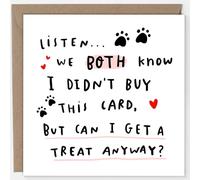 Arrow Gift Co "We Both Know I Didn't Buy This Card Funny Card From The Dog, Pet Lover, From Pets, Dog Mum, Dad, Pet Parent