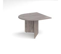Arrow head leg radial extension table 1000mm x 1000mm - grey oak