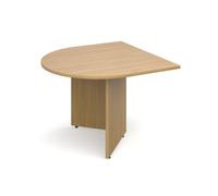 Arrow head leg radial extension table 1000mm x 1000mm - oak