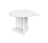 Arrow head leg radial extension table 1000mm x 1000mm - white