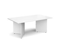 Dams Arrow Head Leg Rectangular Boardroom Table 1800mm X 1000mm - White