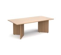 Arrow head leg rectangular boardroom table 2000mm x 1000mm - beech