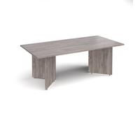 Arrow head leg rectangular boardroom table 2000mm x 1000mm - grey oak