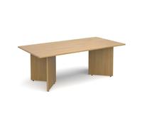 Arrow head leg rectangular boardroom table 2000mm x 1000mm - oak