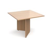 Arrow head leg square extension table 1000mm x 1000mm - beech