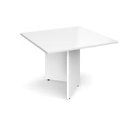 Arrow head leg square extension table 1000mm x 1000mm - white