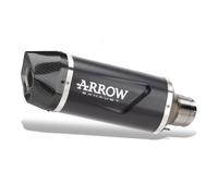 Arrow Indy Race EVO Complete Exhaust End Cap Dark Aluminum Yamaha MT-07 2025