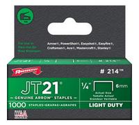 Arrow Jt21 T27 Staples (Pack Of 1000) Silver (6mm X 6.35mm)