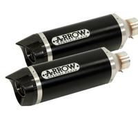 Arrow Pair Exhaust Terminals Street Aluminum Black Kawasaki Z 1000 2017-2018