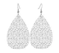 Arrow Piercing Teardrop Earrings Set, Fashion Leather Earrings Dangle Hoop For Women Birthday Party Jewelry Gift