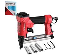 Arrow Pneumatic Staple Gun, Oil-Free Upholstery Stapler with 3750 Pieces T50 1/4", 3/8", 1/2" Staples, Adjustable Exhaust, for Woodworking, Professional and DIY Projects, PT50